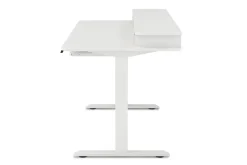 Stehpult elektrisch mit Ablage + Tastaturfach weiss 140 x 70 cm