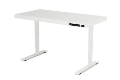 Stehpult elektrisch mit Schublade weiss 120 x 60 cm