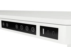 Stehpult elektrisch mit Schublade weiss 120 x 60 cm