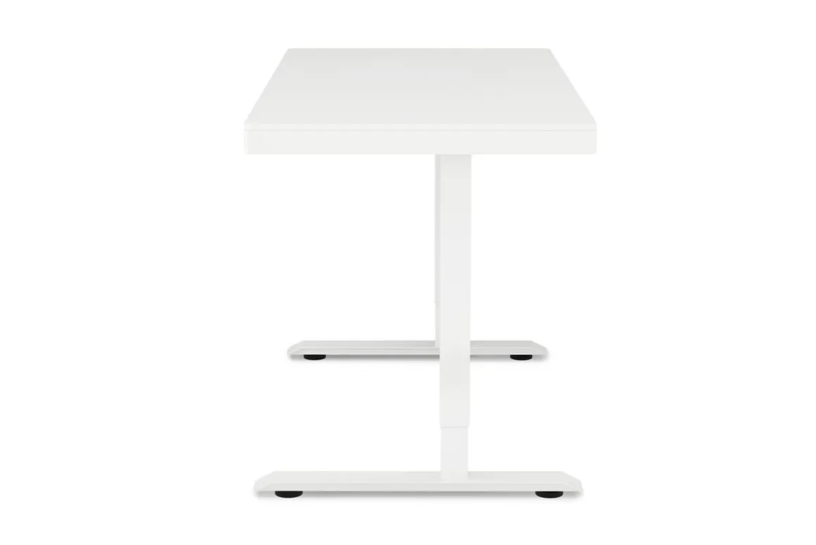 Stehpult elektrisch mit Schublade weiss 120 x 60 cm