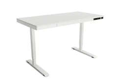 Stehpult elektrisch mit Schublade weiss 120 x 60 cm