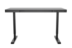 Stehpult elektrisch mit Schublade schwarz 120 x 60 cm