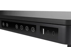 Stehpult elektrisch mit Schublade schwarz 120 x 60 cm