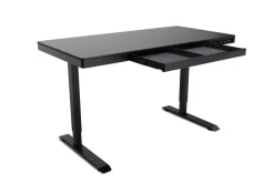 Stehpult elektrisch mit Schublade schwarz 120 x 60 cm