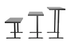 Stehpult elektrisch mit Schublade schwarz 120 x 60 cm