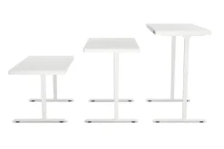 Stehpult elektrisch mit Schublade weiss 140 x 70 cm