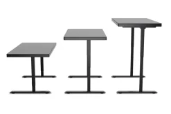 Stehpult elektrisch mit Schublade schwarz 140 x 70 cm