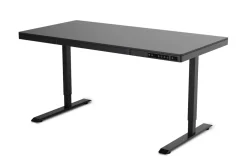 Stehpult elektrisch mit Schublade schwarz 140 x 70 cm