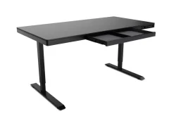 Stehpult elektrisch mit Schublade schwarz 140 x 70 cm