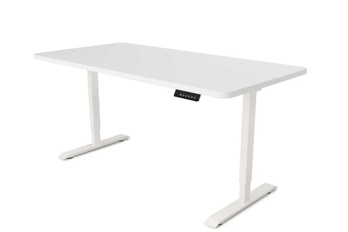 Stehpult elektrisch PREMIUM weiss 140 x 70 cm
