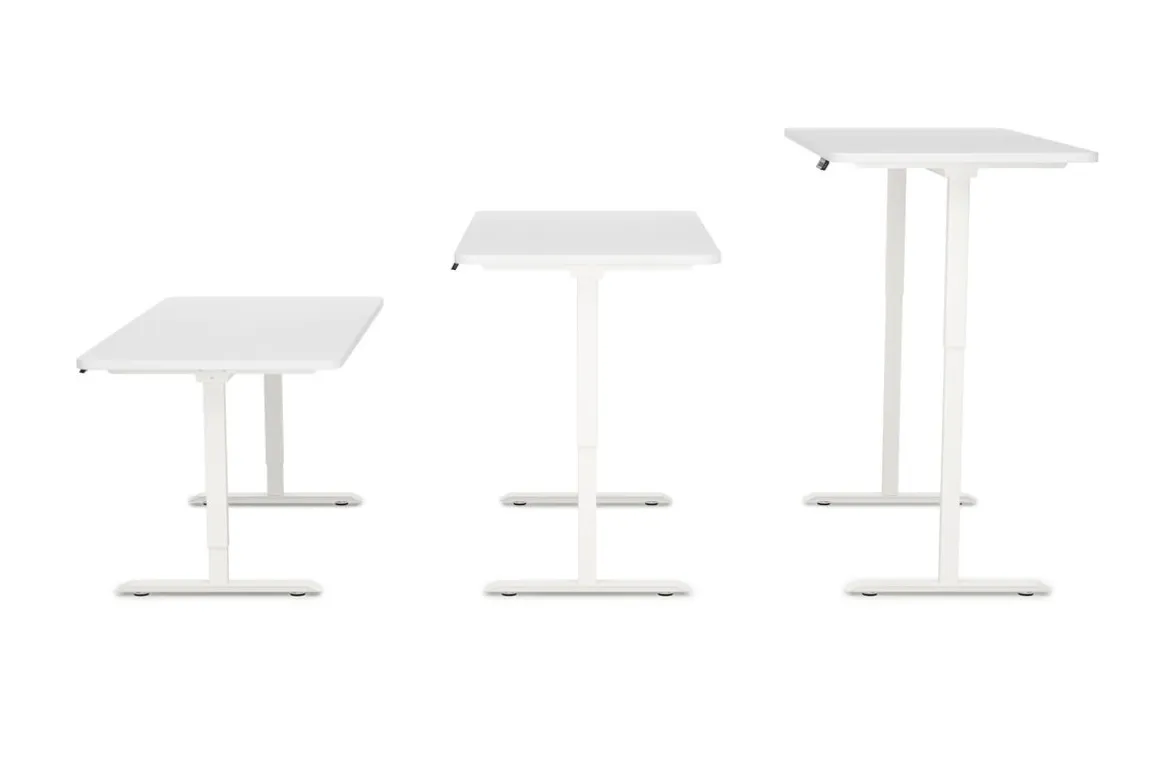 Stehpult elektrisch PREMIUM weiss 140 x 70 cm