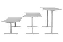 Stehpult elektrisch PREMIUM grau 200 x 92 cm