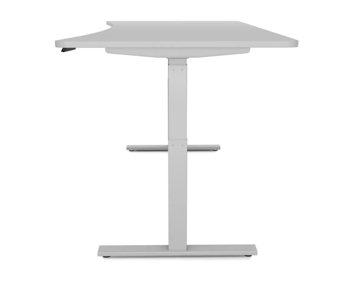 Stehpult elektrisch PREMIUM grau 200 x 92 cm
