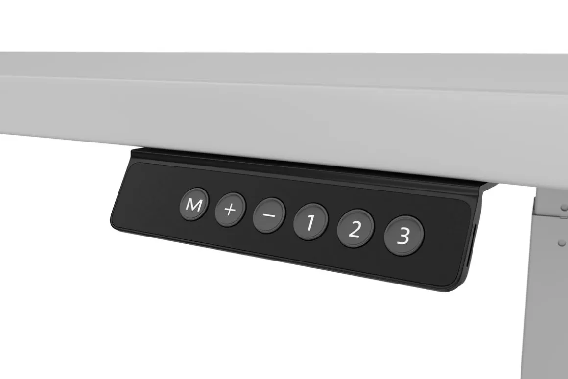Stehpult elektrisch PREMIUM grau 200 x 92 cm