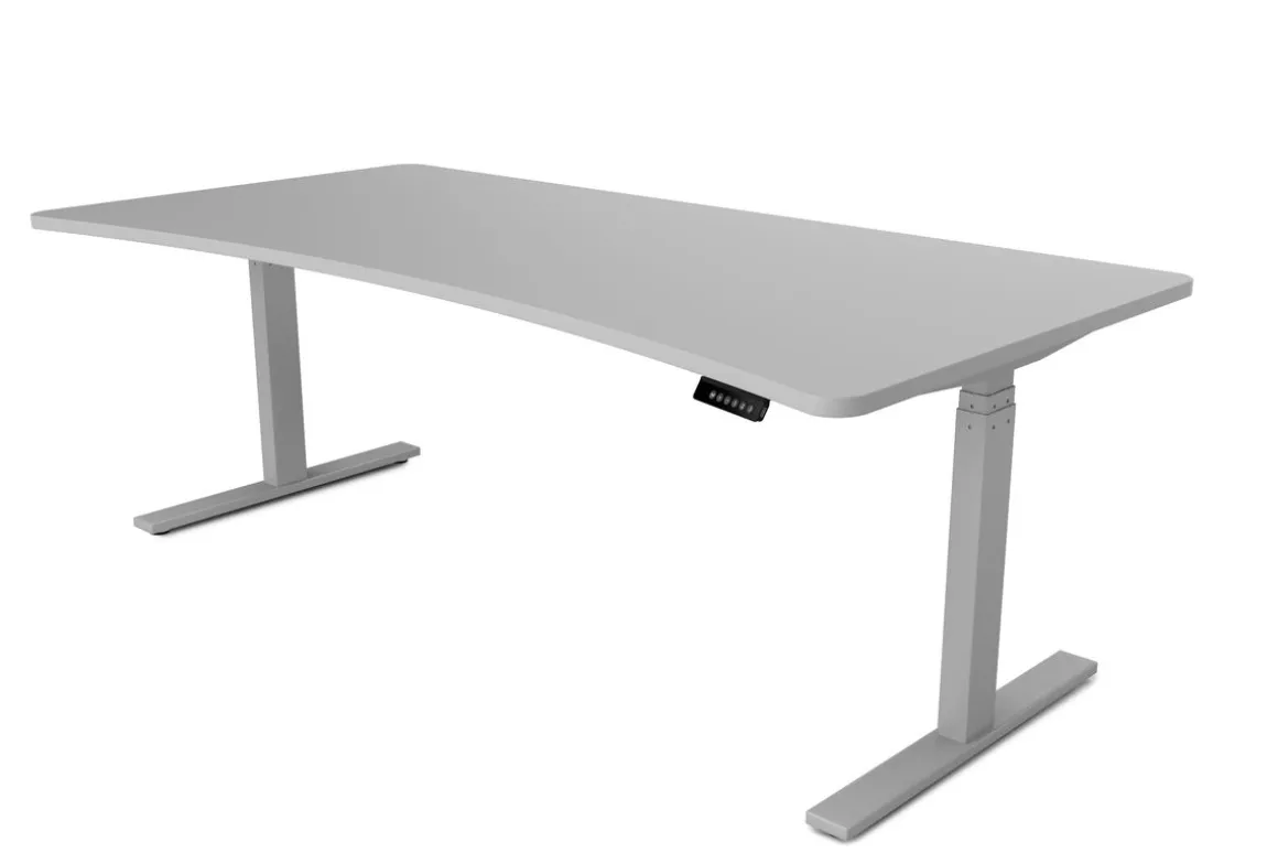 Stehpult elektrisch PREMIUM grau 200 x 92 cm