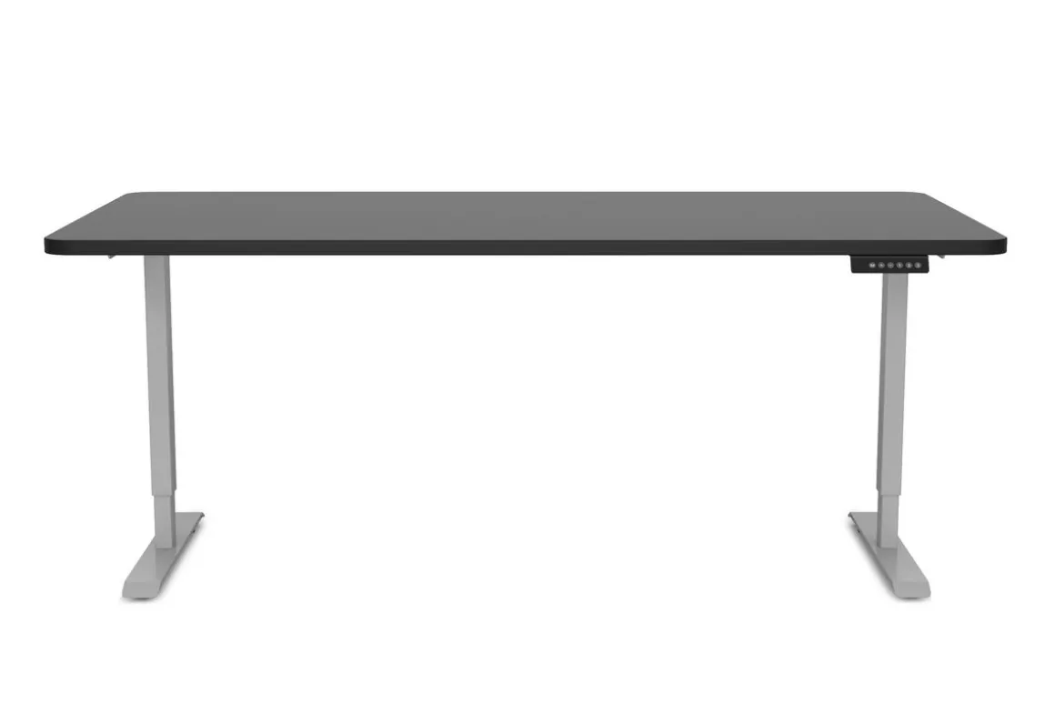 Stehpult elektrisch PREMIUM schwarz/grau 160 x 80 cm