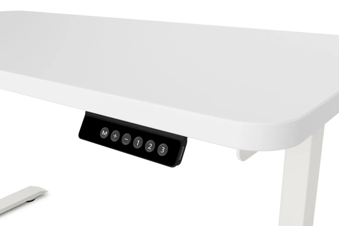 Stehpult elektrisch PREMIUM weiss 120 x 60 cm