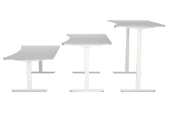 Stehpult elektrisch PREMIUM grau/weiss 200 x 92 cm