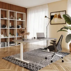 Stehpult elektrisch PREMIUM grau/weiss 200 x 92 cm