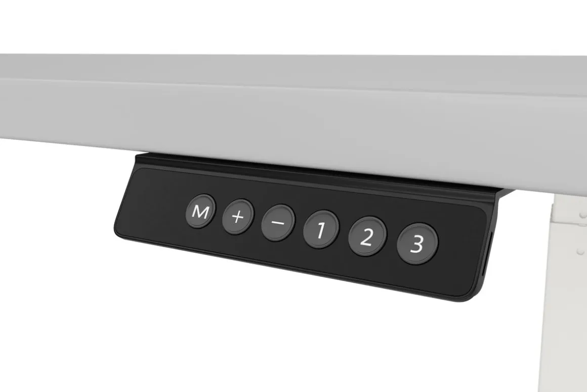 Stehpult elektrisch PREMIUM grau/weiss 200 x 92 cm