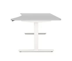 Stehpult elektrisch PREMIUM grau/weiss 200 x 92 cm