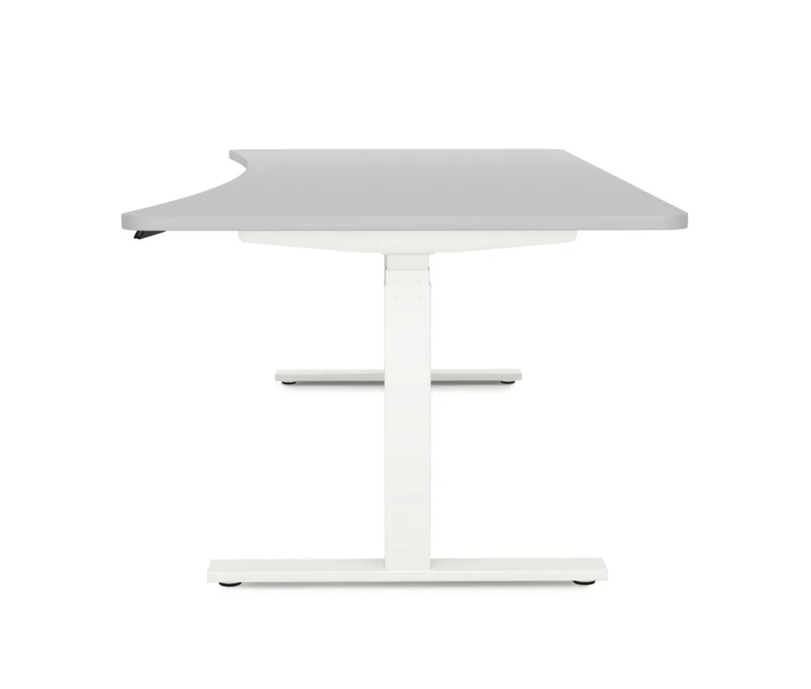 Stehpult elektrisch PREMIUM grau/weiss 200 x 92 cm