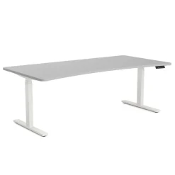 Stehpult elektrisch PREMIUM grau/weiss 200 x 92 cm