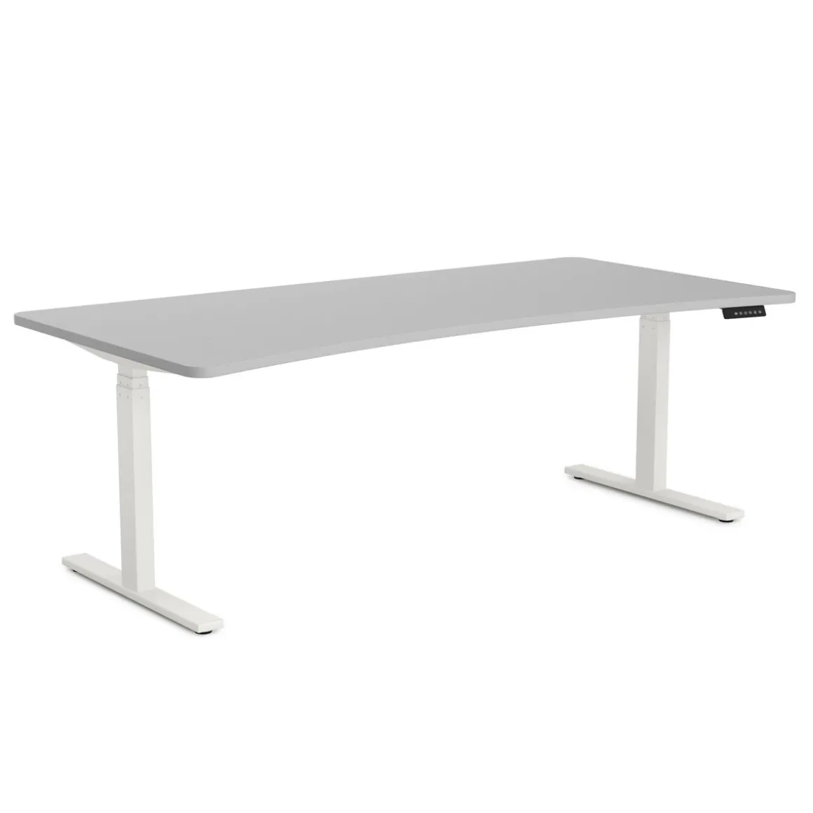 Stehpult elektrisch PREMIUM grau/weiss 200 x 92 cm