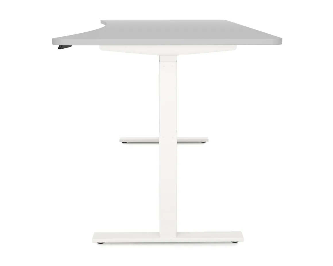 Stehpult elektrisch PREMIUM grau/weiss 200 x 92 cm