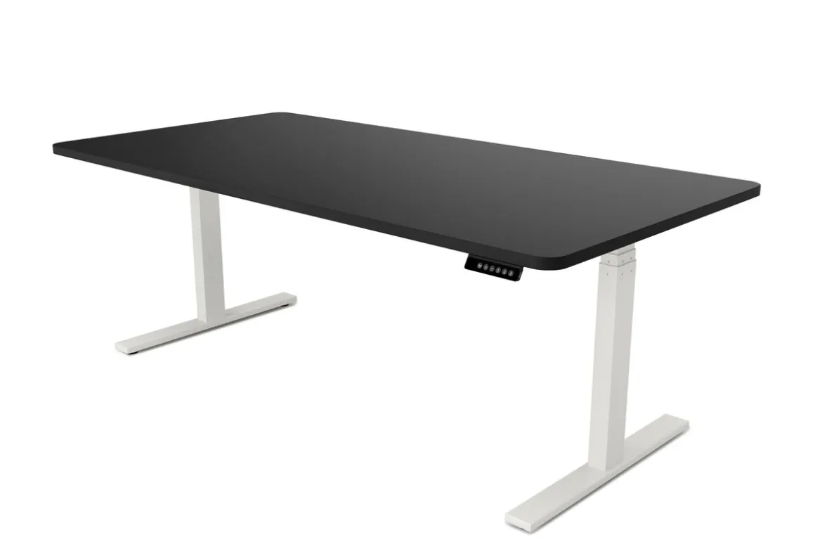Stehpult elektrisch PREMIUM schwarz/weiss 180 x 90 cm