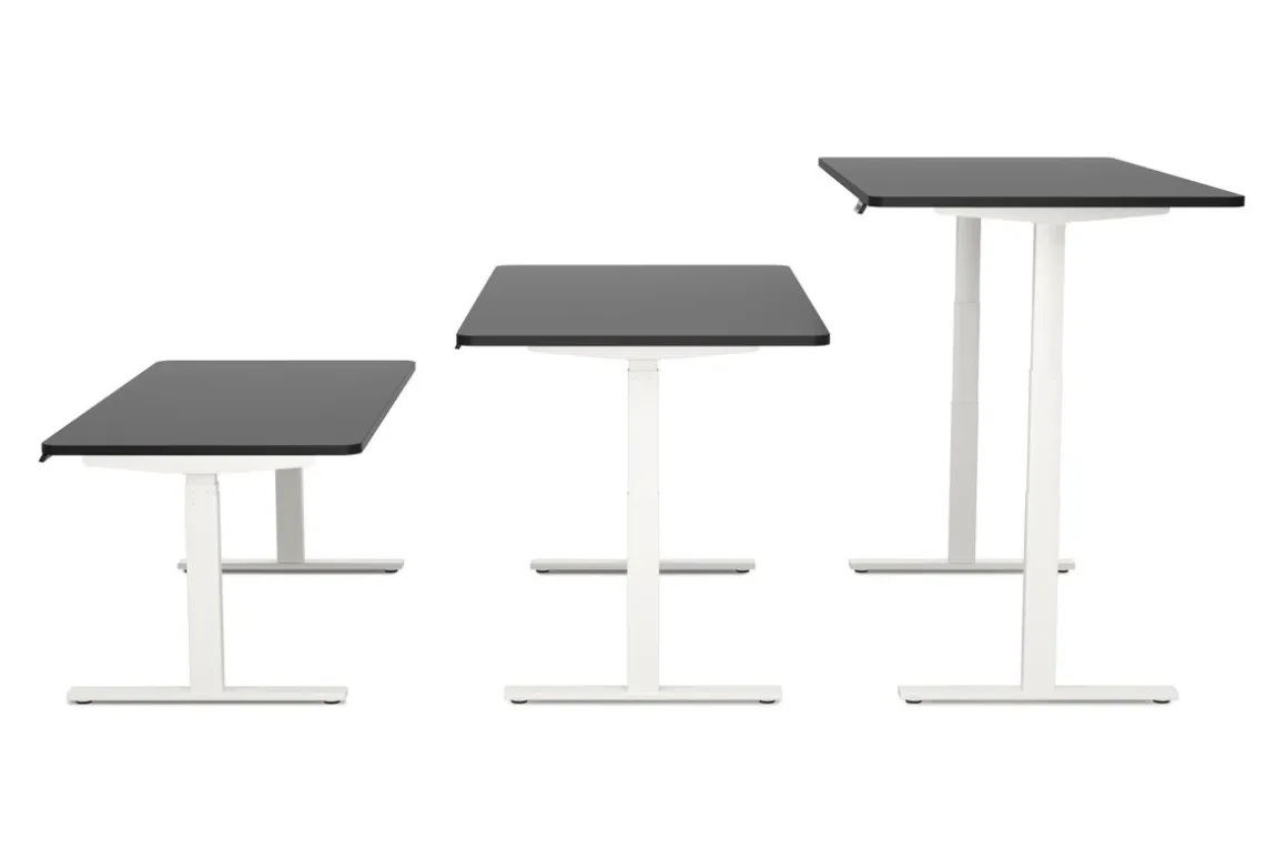 Stehpult elektrisch PREMIUM schwarz/weiss 180 x 90 cm