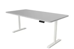 Stehpult elektrisch PREMIUM grau/weiss 160 x 80 cm