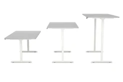 Stehpult elektrisch PREMIUM grau/weiss 160 x 80 cm