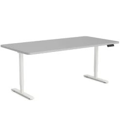Stehpult elektrisch PREMIUM grau/weiss 160 x 80 cm