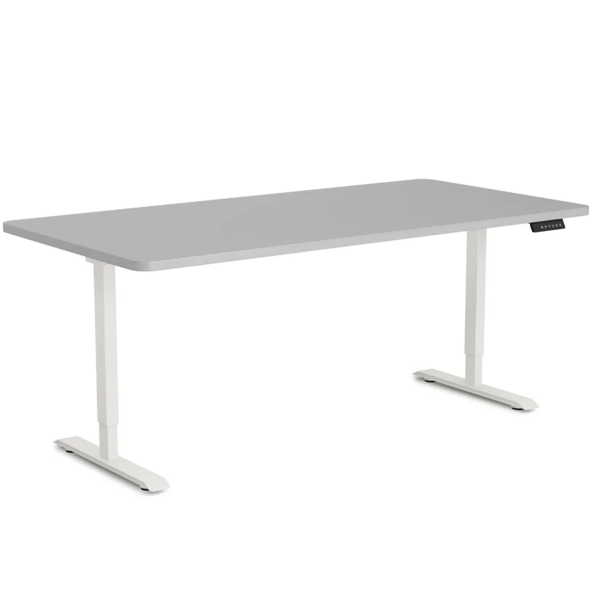 Stehpult elektrisch PREMIUM grau/weiss 160 x 80 cm