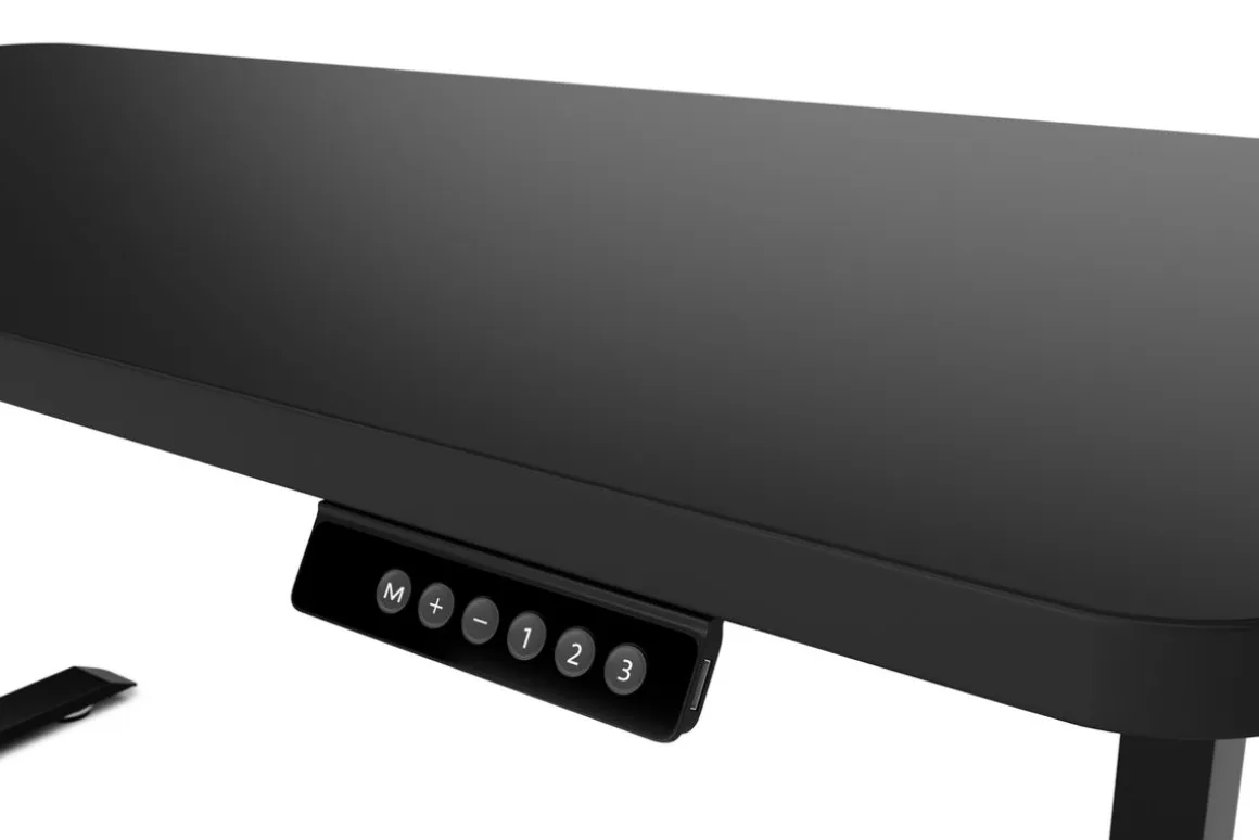 Stehpult elektrisch PREMIUM schwarz 140 x 70 cm