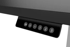 Stehpult elektrisch PREMIUM schwarz/grau 180 x 90 cm