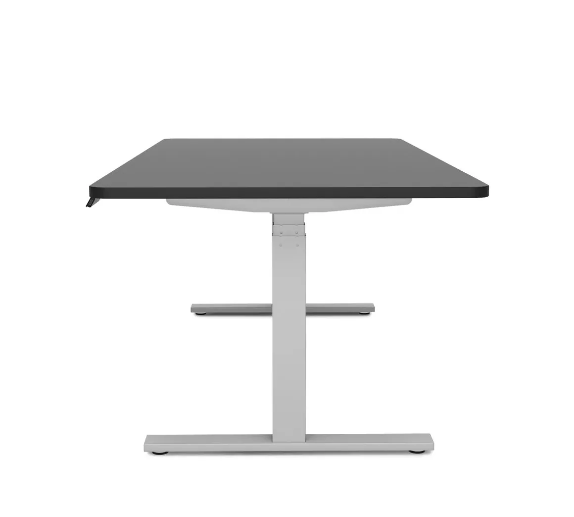 Stehpult elektrisch PREMIUM schwarz/grau 180 x 90 cm