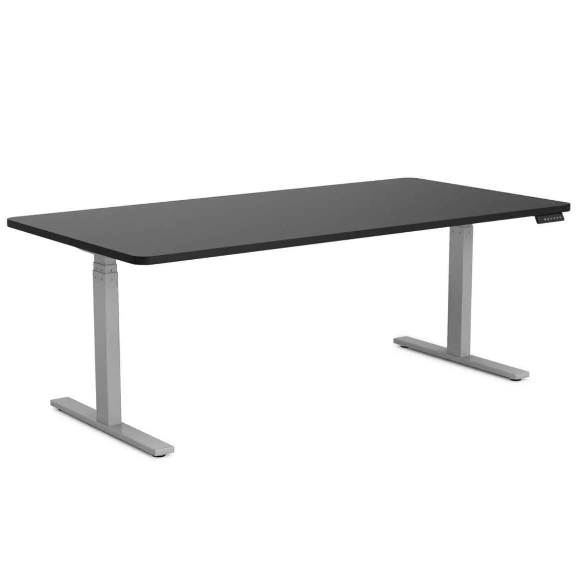 Stehpult elektrisch PREMIUM schwarz/grau 180 x 90 cm