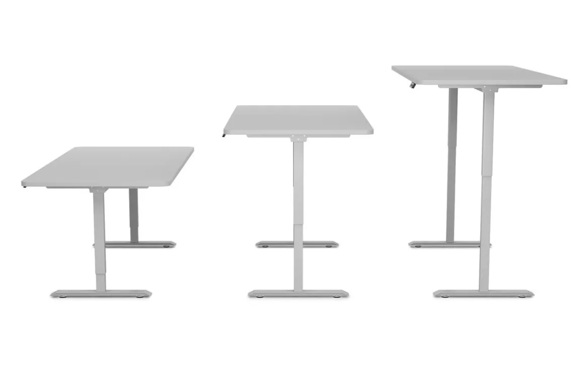 Stehpult elektrisch PREMIUM grau 160 x 80 cm