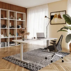 Stehpult elektrisch PREMIUM weiss/grau 200 x 92 cm