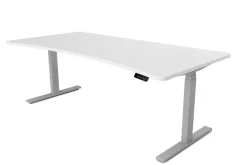 Stehpult elektrisch PREMIUM weiss/grau 200 x 92 cm