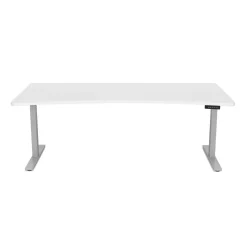 Stehpult elektrisch PREMIUM weiss/grau 200 x 92 cm