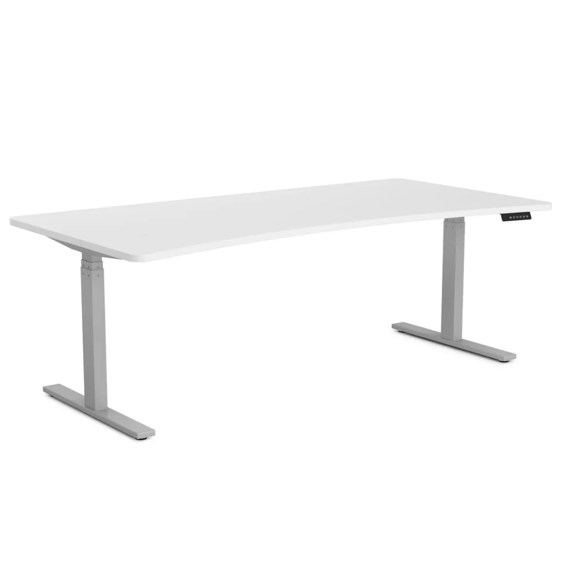Stehpult elektrisch PREMIUM weiss/grau 200 x 92 cm