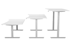 Stehpult elektrisch PREMIUM weiss/grau 200 x 92 cm