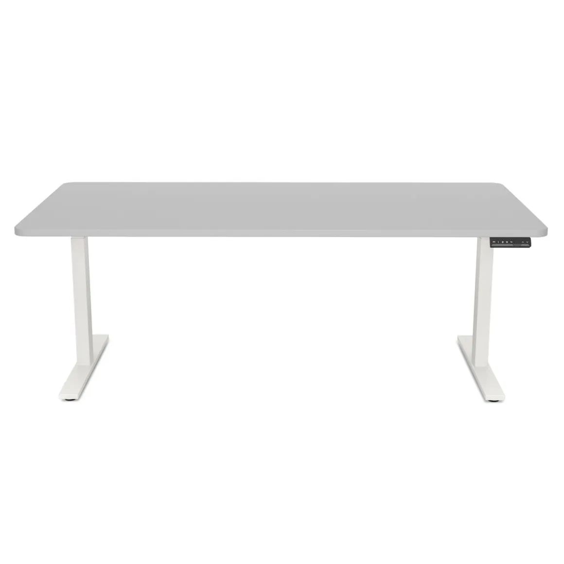 Stehpult elektrisch PREMIUM grau/weiss 180 x 90 cm