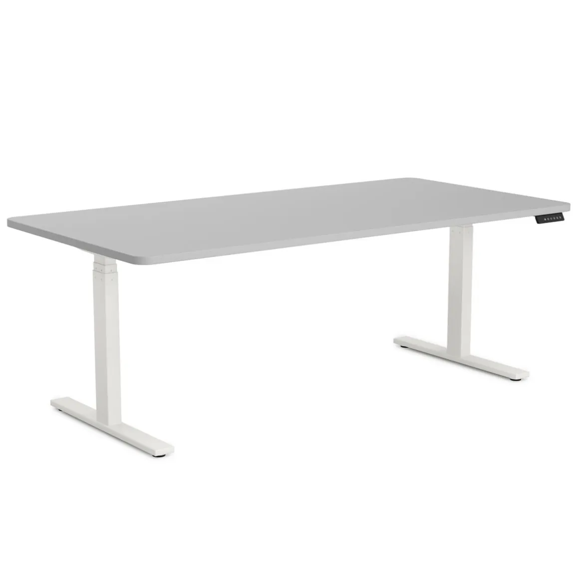 Stehpult elektrisch PREMIUM grau/weiss 180 x 90 cm
