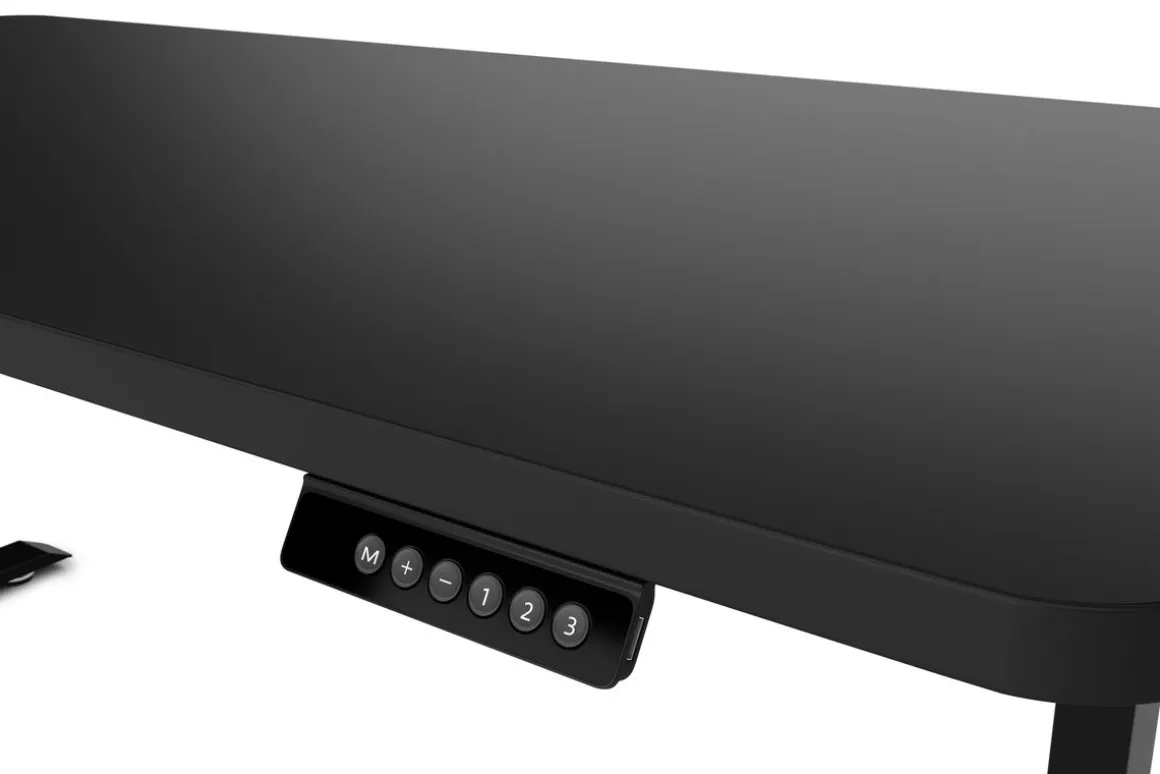 Stehpult elektrisch PREMIUM schwarz 160 x 80 cm
