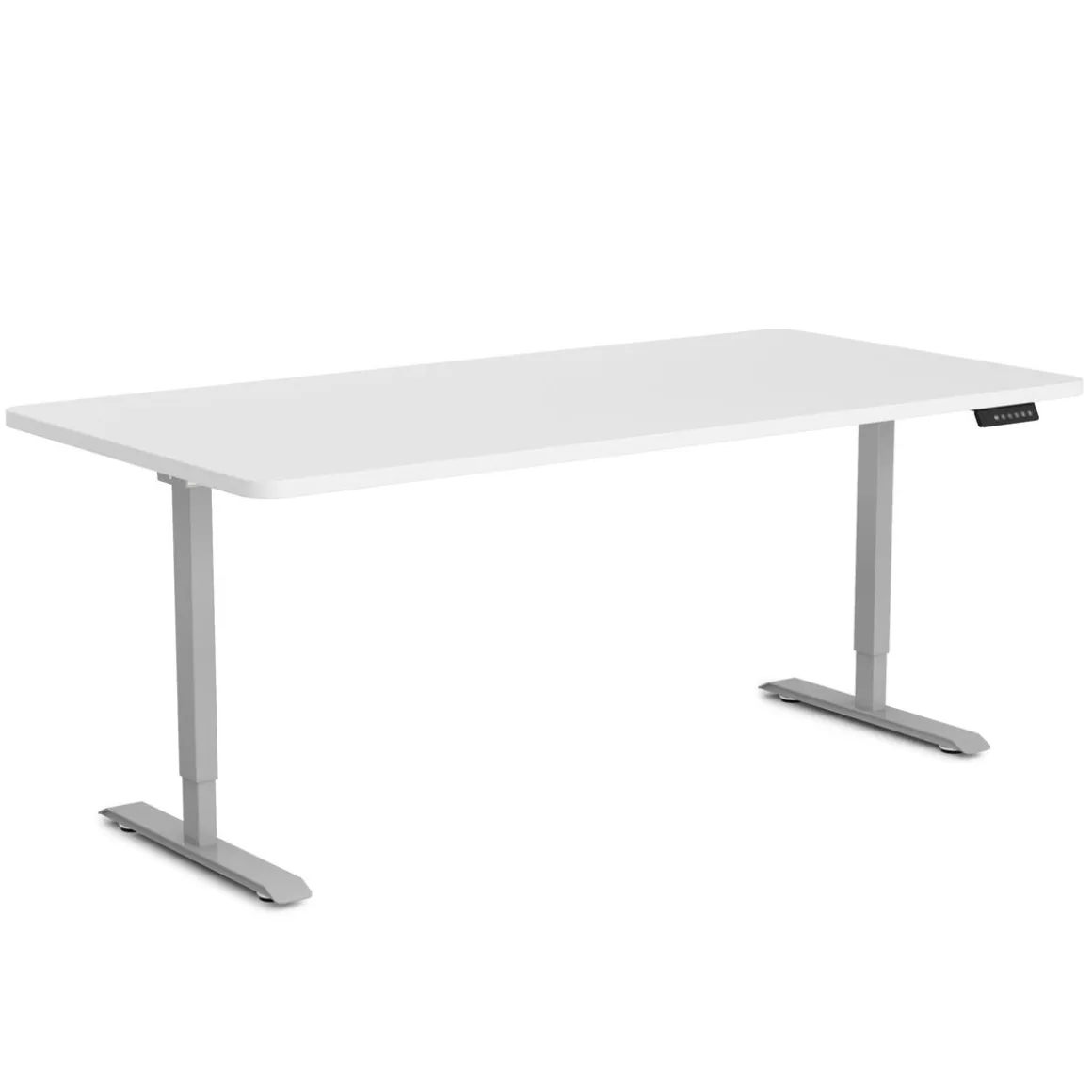 Stehpult elektrisch PREMIUM weiss/grau 160 x 80 cm