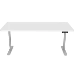 Stehpult elektrisch PREMIUM weiss/grau 160 x 80 cm
